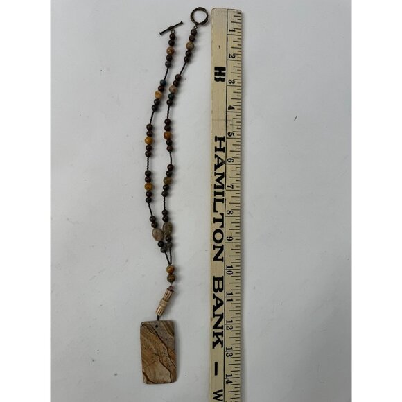 Picture Jasper Pendant Necklace With Unakite & Polychrome Jasper Beads Healing S - Picture 2 of 16